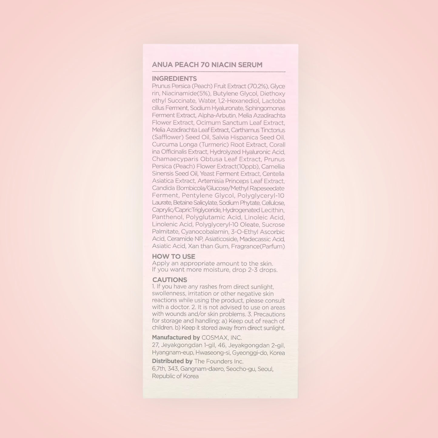 Peach 70% Niacin Serum 30 ml