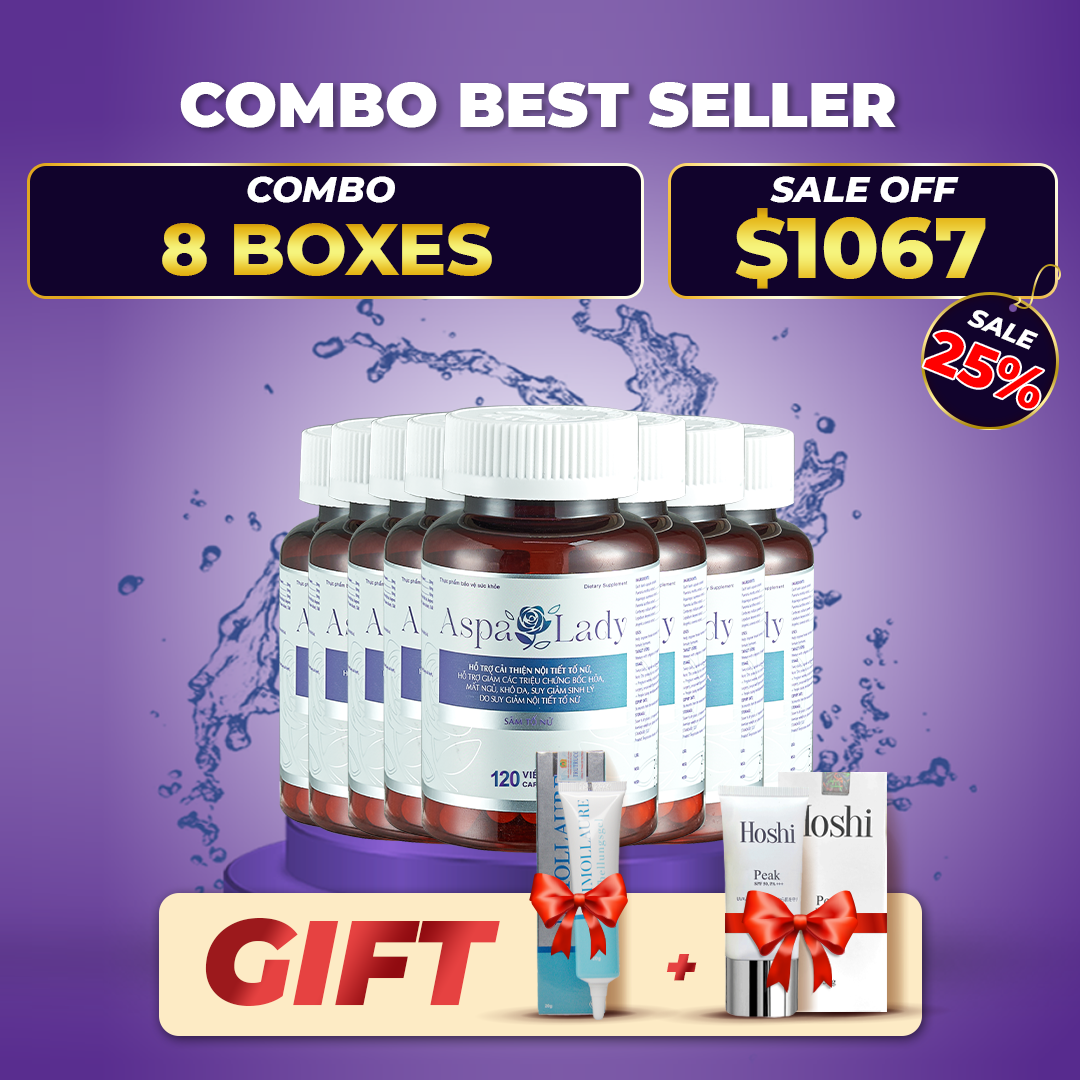 Aspa Lady Female Ginseng Dietary Supplement 8 x 120 Capsules