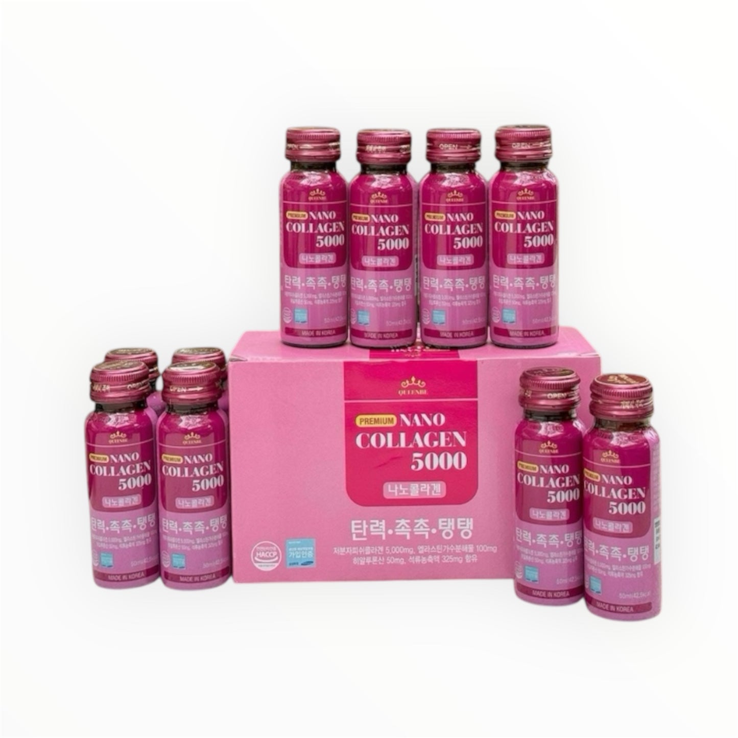 QUEENBE Premium Nano Collagen 5000 50ML x 10 Bottles